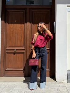 Jeans scuro piegone KT738