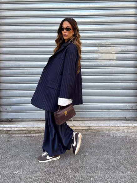 Blazer Gisella gessato blu Blazer Gisella gessato blu