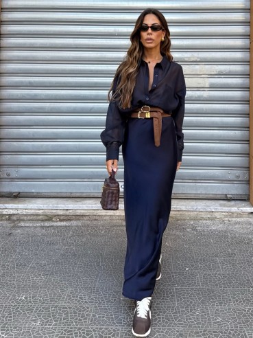 Camicia Isabella blu notte