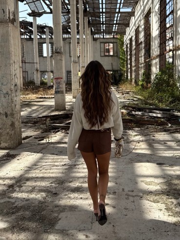 Shorts Lea suede choco