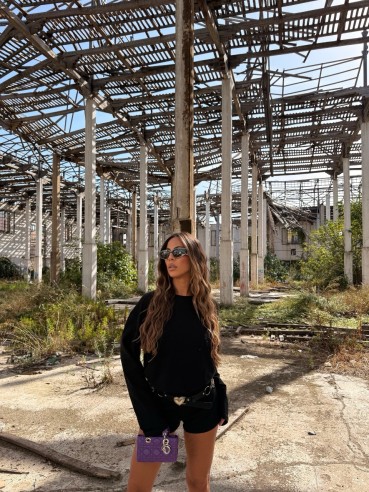 Shorts Lea suede nero