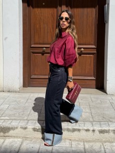 Camicia Isabella bordeaux 2