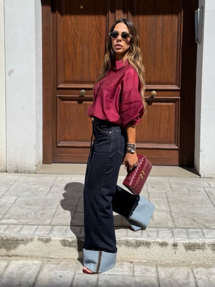 Camicia Isabella bordeaux