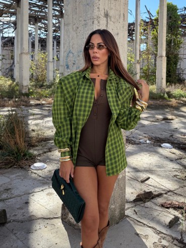 Camicia quadri verde