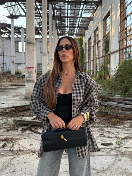 Camicia quadri nera Camicia quadri nera