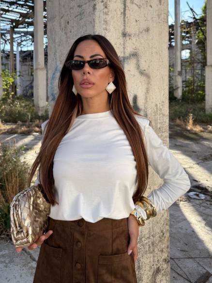 T-shirt Vera spallina bianca