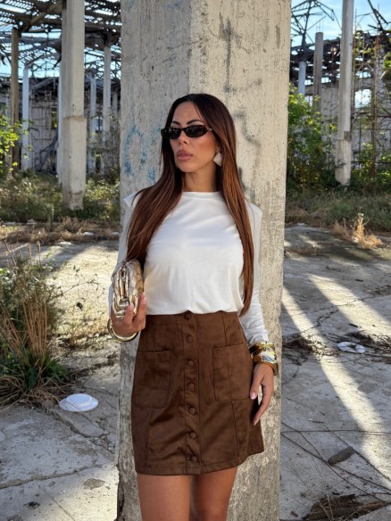 T-shirt Vera spallina bianca