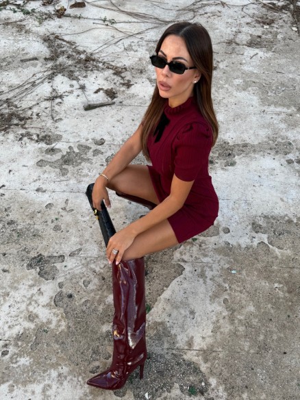 Mini Dress Clara bordeaux