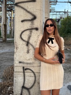 Mini Dress Clara beige 2