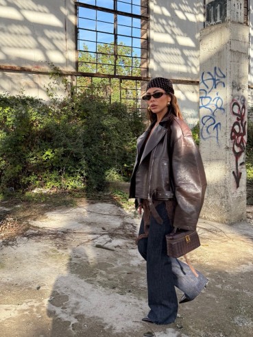 Chiodo Vanessa pelle choco