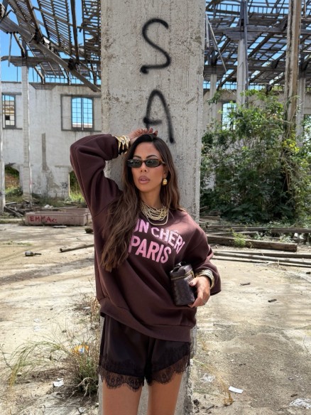 Felpa mon chéri choco