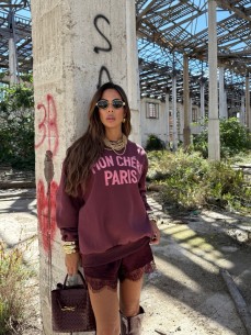 Felpa mon chéri bordeaux 2