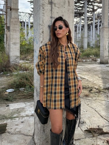 Camicia Quadri Gialla