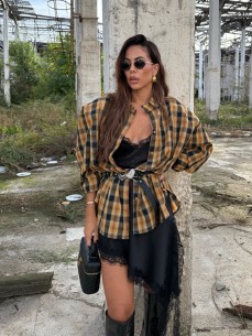 Camicia Quadri Gialla 2