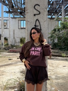 Shorts in pizzo Choco