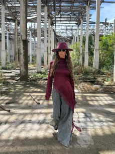 Denim palazzo grigio 31785