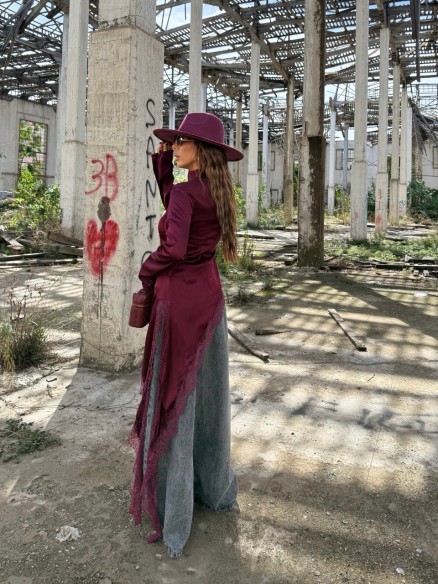 Denim palazzo grigio 31785