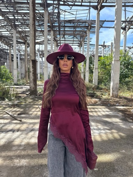 Maglia Angela bordeaux