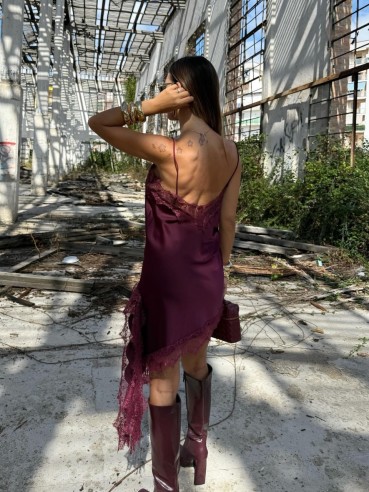 Mini Dress Amie Bordeaux