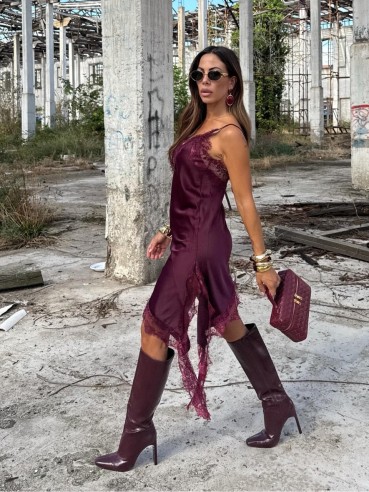 Mini Dress Amie Bordeaux