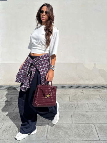 Panta balloon Kamila blu