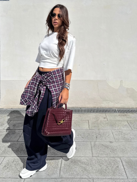 Panta balloon Kamila blu