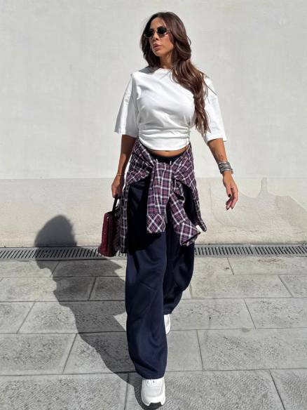 Panta balloon Kamila blu