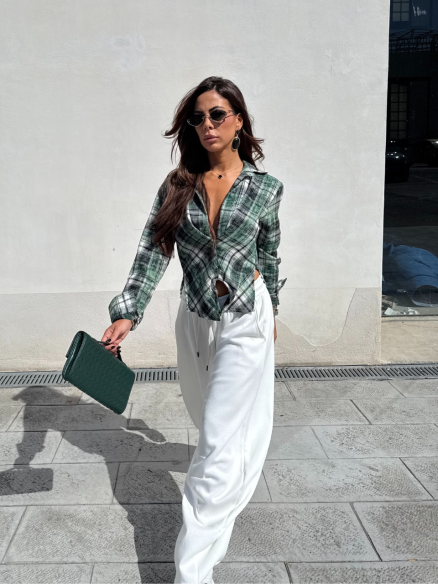 Panta balloon Kamila bianco