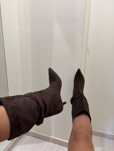 Stivali suede choco bassi