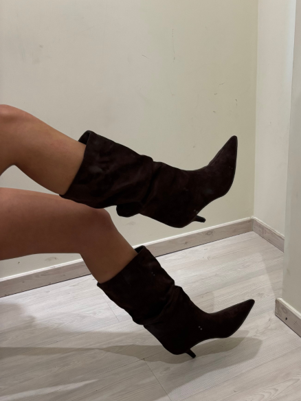 Stivali suede choco bassi Stivali suede choco bassi