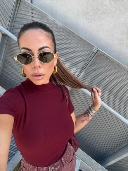 T-shirt Gilda bordeaux