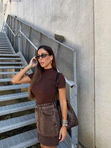 Mini denim Aisha choco