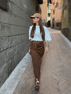 Longuette Margot suede