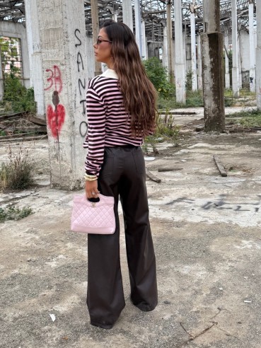 Panta ecopelle Leone choco
