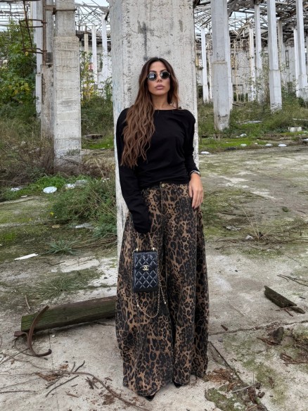 Denim extra balloon maculato