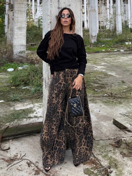 Denim extra balloon maculato