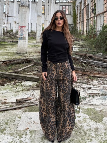 Denim extra balloon maculato