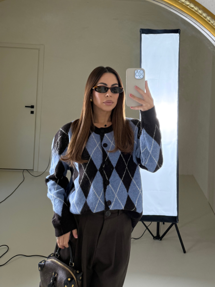 Cardigan Cambridge blu