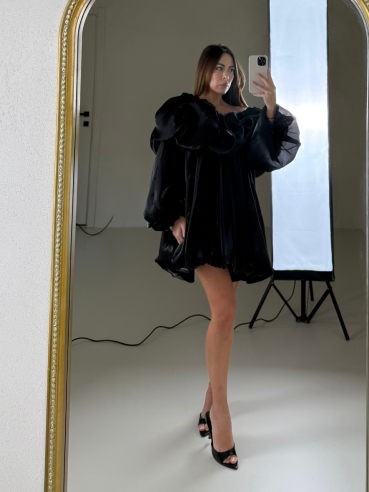 Mini dress Aurora nero