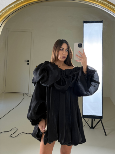 Mini dress Aurora nero