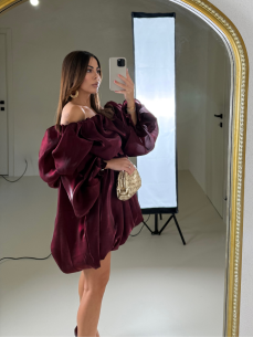 Mini Dress Aurora bordeaux 2