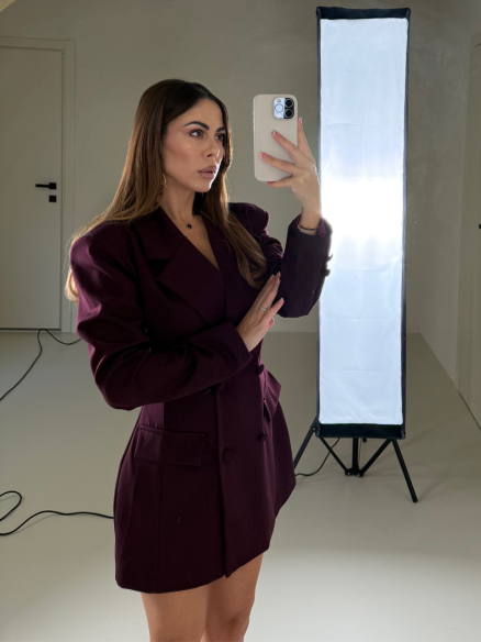 Blazer dress Snow bordeaux