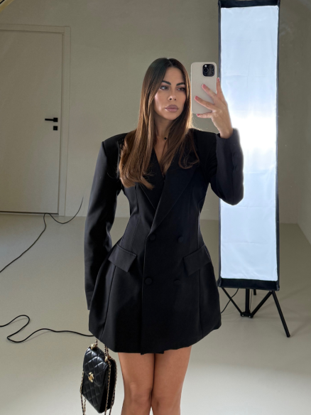 Blazer dress Snow nero