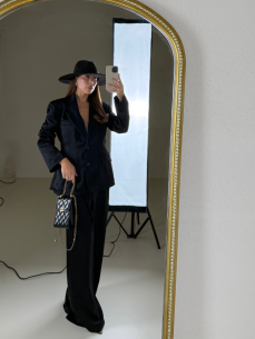 Tailleur satin Vienna nero