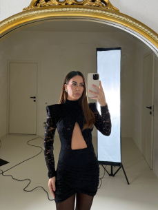 Mini Dress Clelia nero