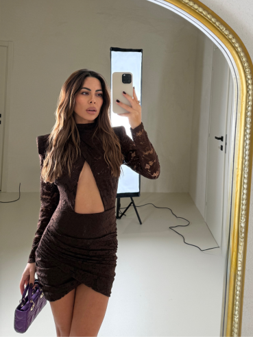 Mini Dress Clelia choco