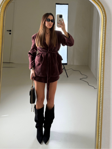 Set in ciniglia bordeaux