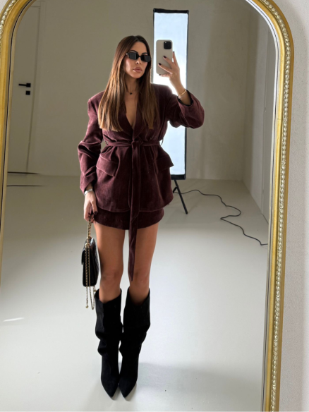 Set in ciniglia bordeaux