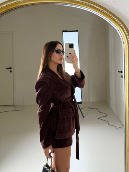 Set in ciniglia bordeaux