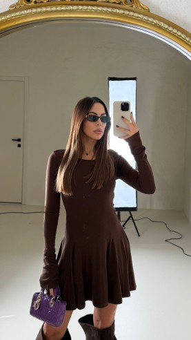 Mini Dress Ariel ruota choco